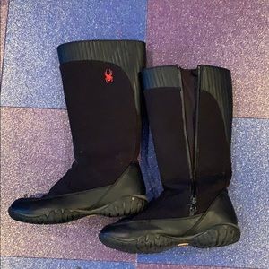Spider black snow boots